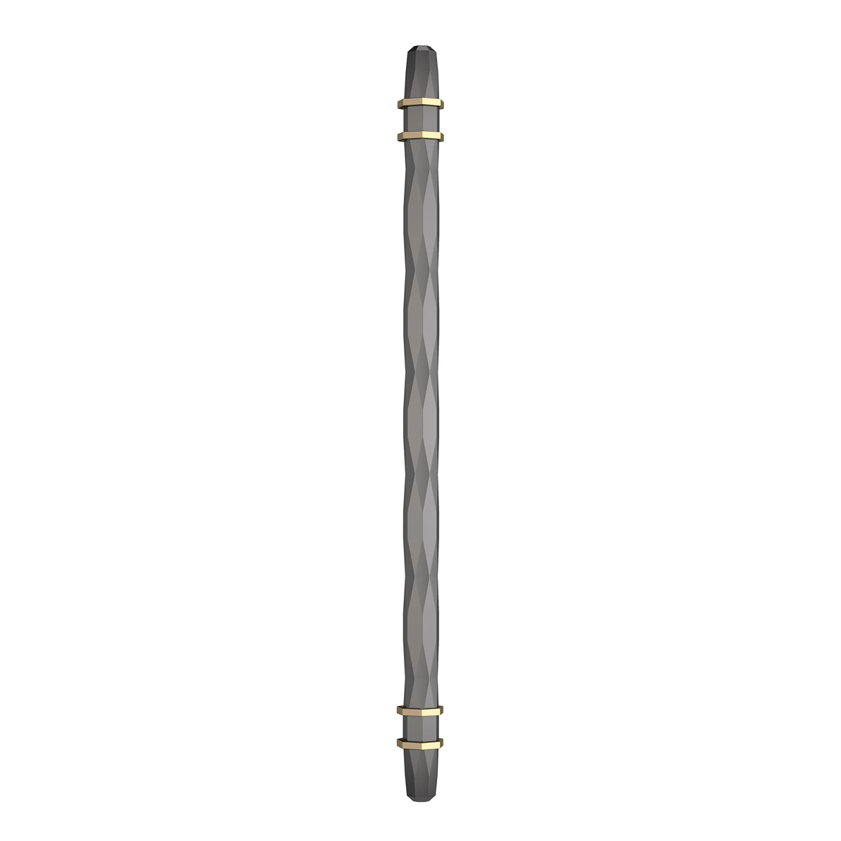 Amerock Cabinet Pull Black Chrome/Golden Champagne 10-1/16 inch (256 mm) Center-to-Center London 1 Pack Drawer Pull Drawer Handle Cabinet Hardware