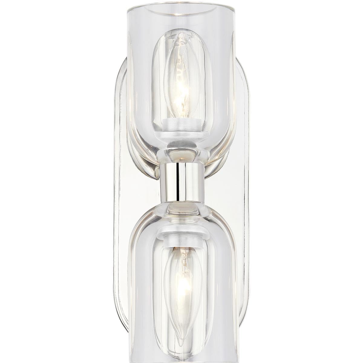 Alora WV338902PNCC LUCIAN 11" WV POLISHED NICKEL CLEAR CRYSTAL 2 X 60W E12