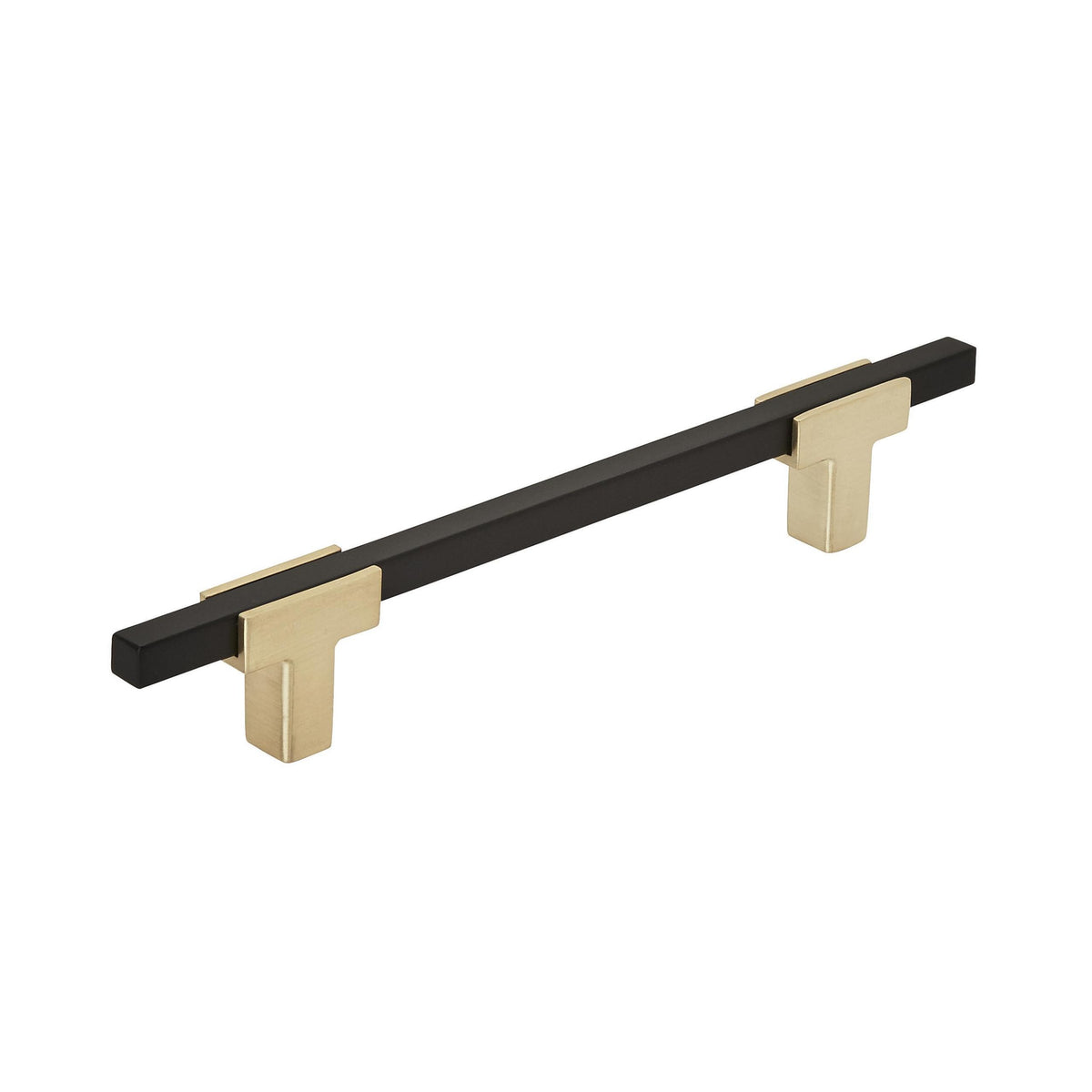 Amerock Cabinet Pull Brushed Gold/Matte Black 5-1/16 inch (128 mm) Center to Center Urbanite 1 Pack Drawer Pull Drawer Handle Cabinet Hardware