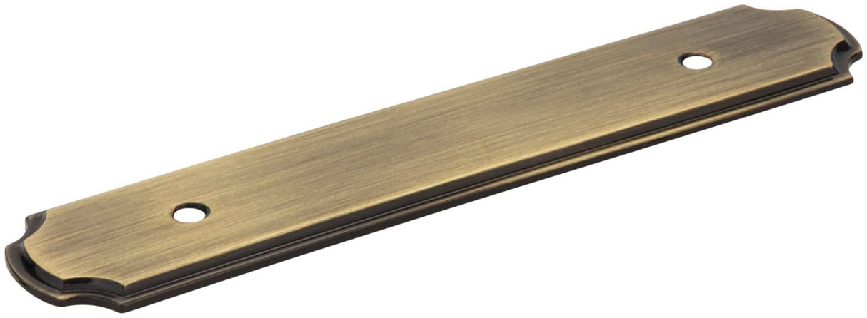 Jeffrey Alexander B812-96AB 6-1/8" O.L. (96 mm Center-to-Center) Brushed Antique Brass Pull Backplate