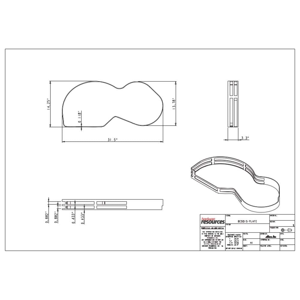 Hardware Resources BCSO215GWH-RH 15" Grey and White Blind Corner Swingout for Openings on the Right of the Blind