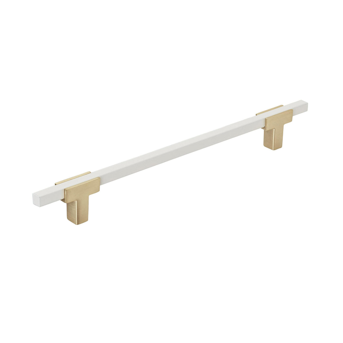 Amerock Cabinet Pull Brushed Gold/White 7-9/16 inch (192 mm) Center to Center Urbanite 1 Pack Drawer Pull Drawer Handle Cabinet Hardware