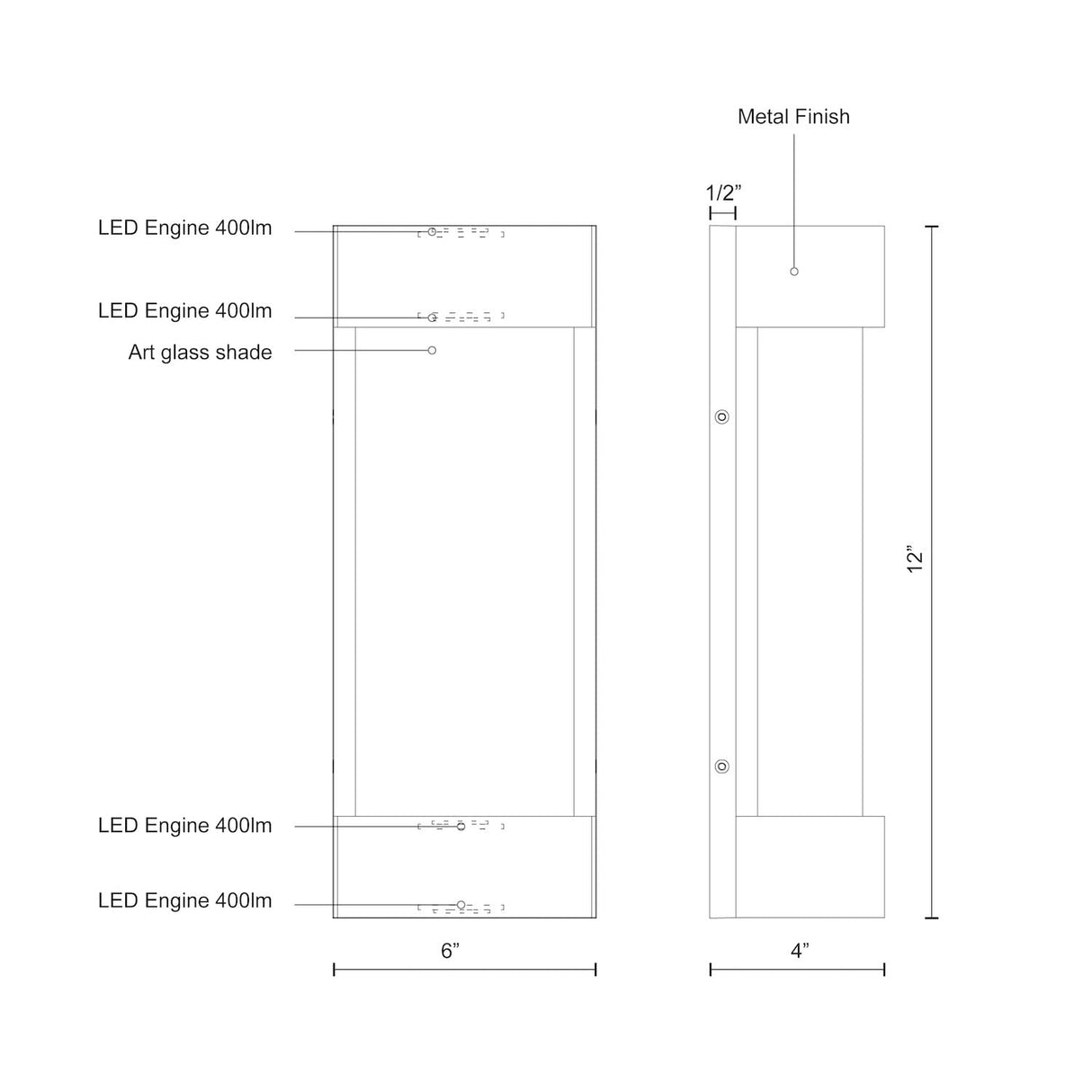 Kuzco EW7012-GH MOONDEW 12" EW Graphite 120V ELV LED 3000K 90CRI 21W