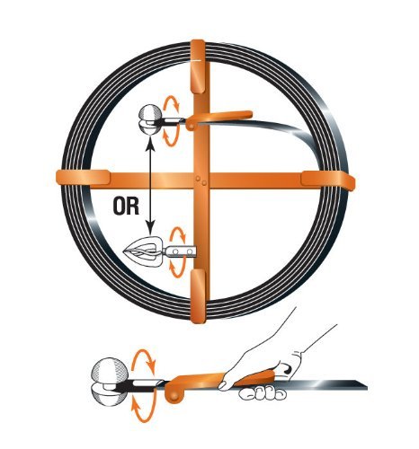General Wire 50B 50' x 1/2" x 1/16" Flat Sewer Rod w/Roller Head w/Holder (for use in Medium Pipe)