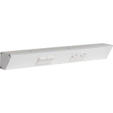 Task Lighting TRS18-2W-WT-LS 18" TR Switch Series Angle Power Strip, Left Switches, White Finish, White Switches and Receptacles