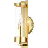 Livex Lighting 10141-02 Transitional One Light Wall Sconce from Castleton Collection Finish, Medium, Polished Brass