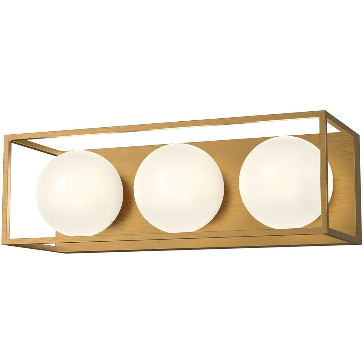 Alora VL519319AGOP AMELIA 19" VL AGED BRASS MATTE OPAL GLASS 3X60W E26