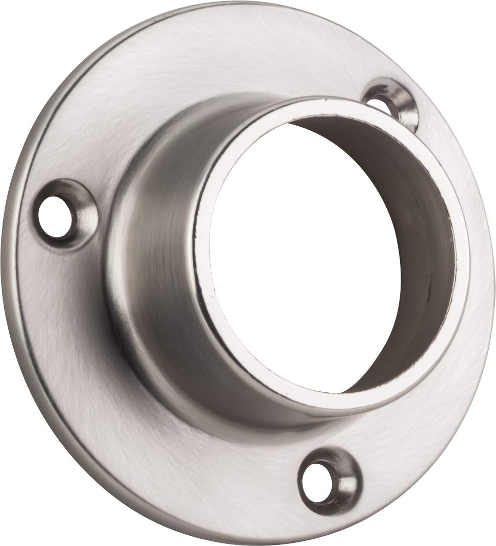 Hardware Resources M7360-SN Satin Nickel Closed Screw-In Mounting Bracket for 1-5/16" Round Closet Rods