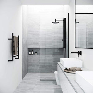 VIGO Zenith Fixed Glass Shower Wall Panels | Frameless Tempered Shower Glass Panel for Open Walk-in Bathroom (3