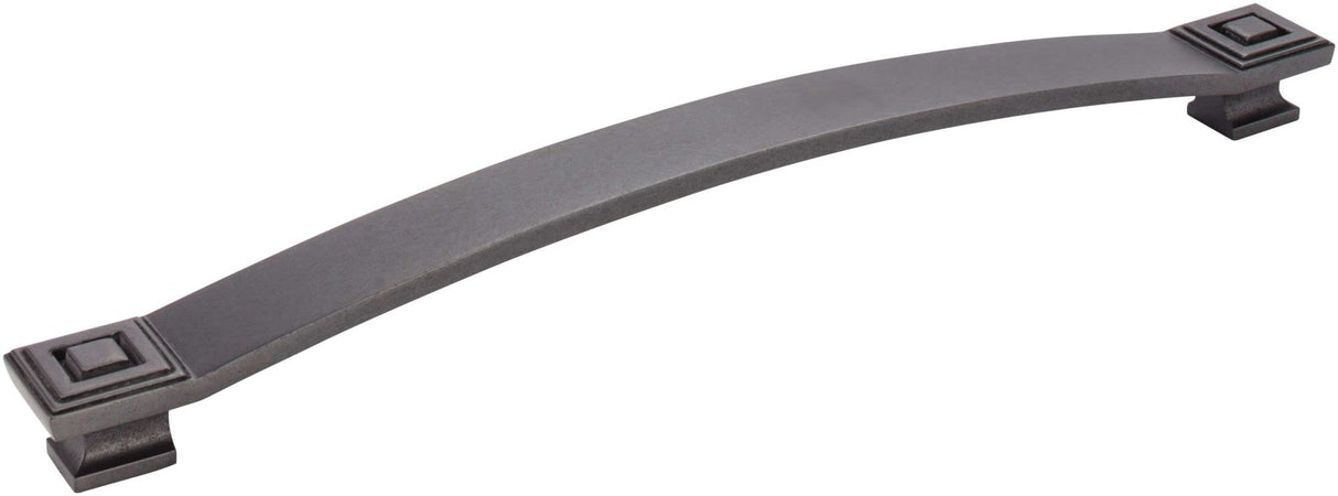 Jeffrey Alexander 585-12DACM 12" Center-to-Center Gun Metal Square Delmar Appliance Handle