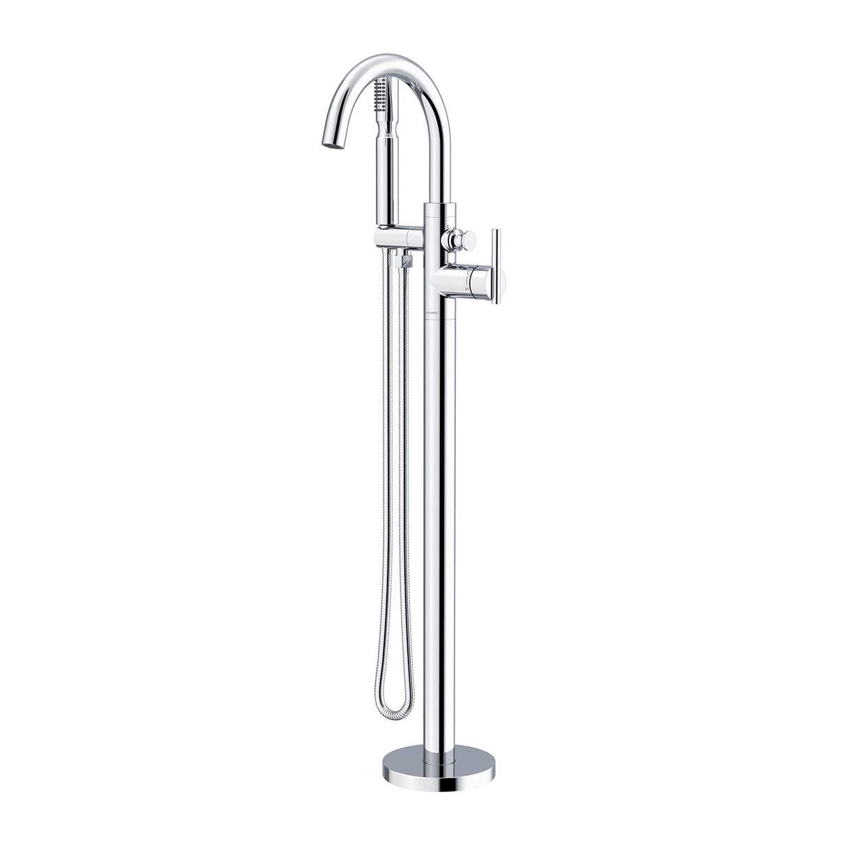 Gerber D300558T Chrome Contemporary Floor Mount Tub Filler Trim Kit With Handshower