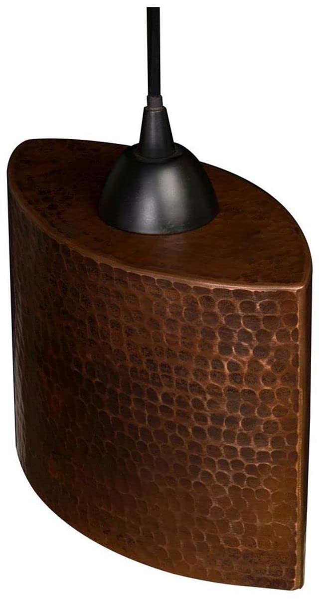 Premier Copper Products Hand Hammered Copper 8" Oval Cylinder Pendant Light