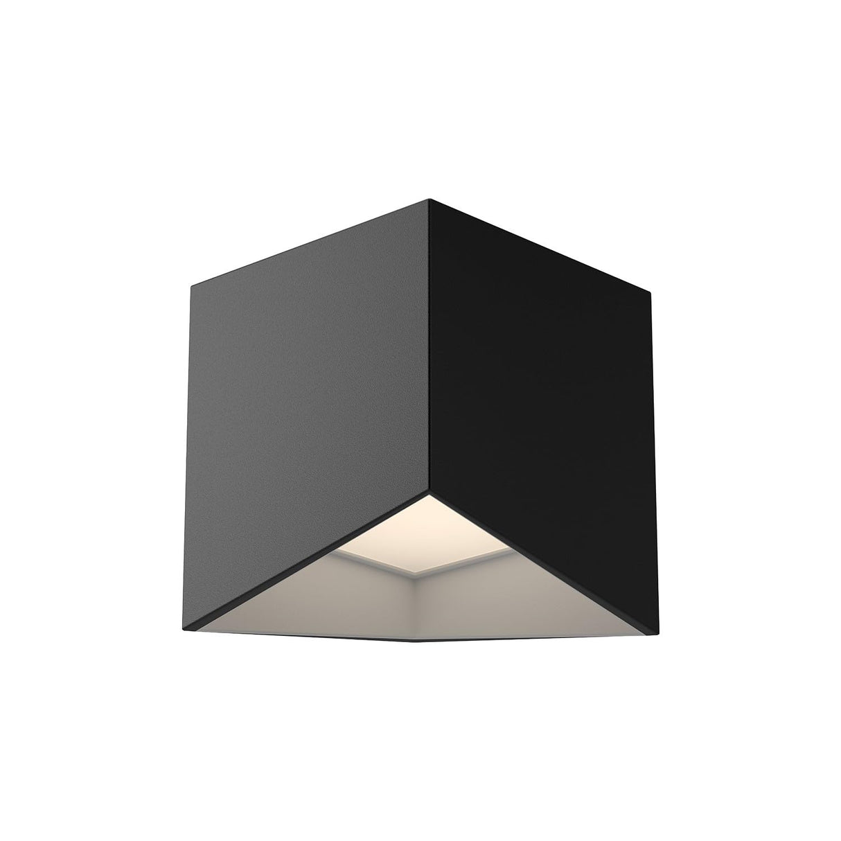 Kuzco FM31205-BK/WH CUBIX 5" FLUSH MOUNT TEXTURED BLACK MATTE WHITE INTERIOR 120V ELV LED 3000K 90CRI 9W