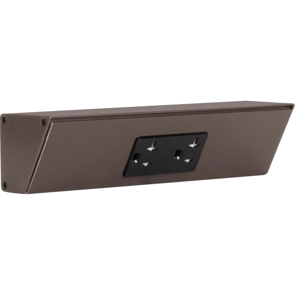 Task Lighting TR9-1BD-P-BZ 9" TR Series Angle Power Strip, Bronze Finish, Black Receptacles