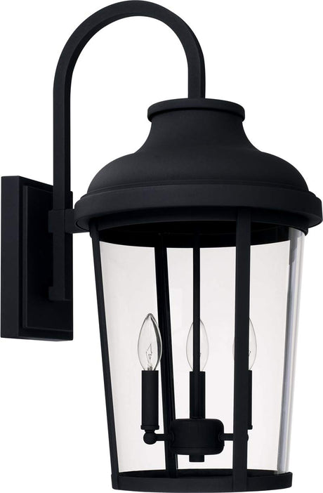 Capital Lighting 927032BK Dunbar 3 Light Outdoor Wall Lantern Black