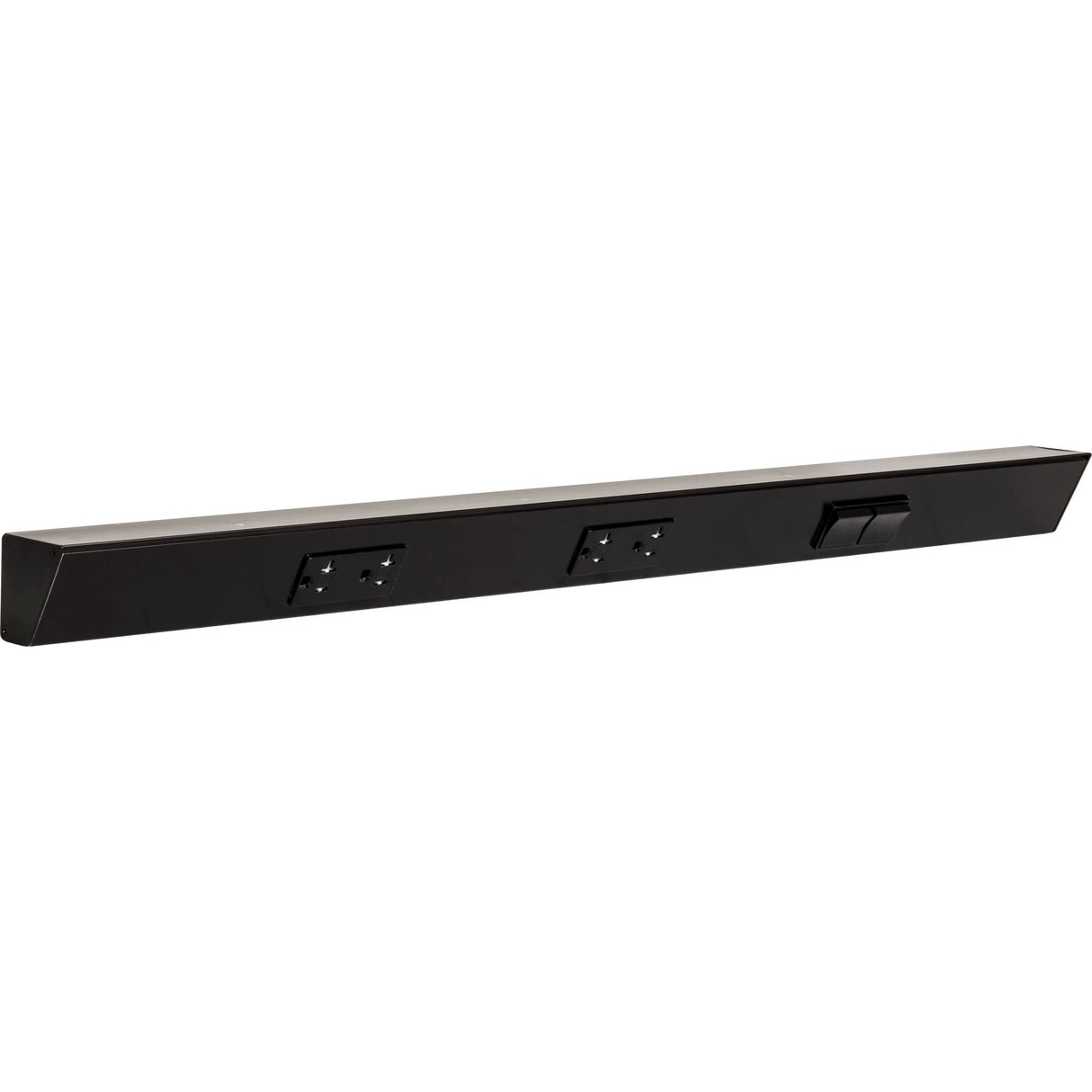 Task Lighting TRS30-3B-BK-RS 30" TR Switch Series Angle Power Strip, Right Switches, Black Finish, Black Switches and Receptacles