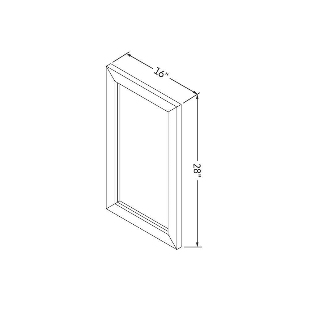 Jeffrey Alexander MIR2CAD-16-WH 16 W x 1" D x 28" H White Cade mirror