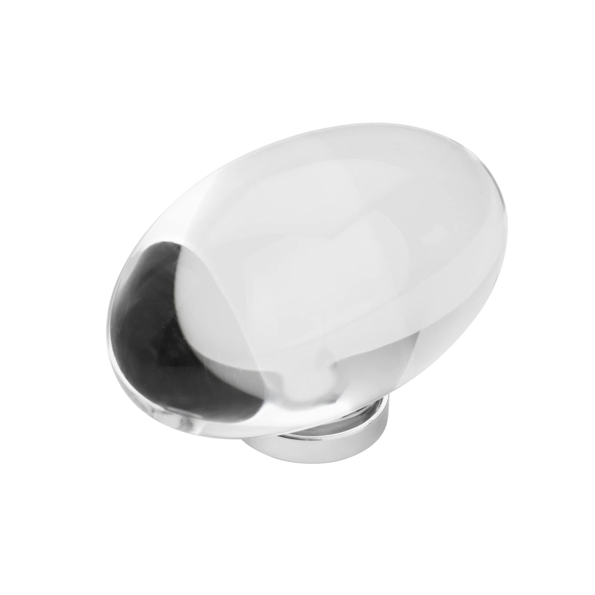 Amerock Cabinet Knob Clear/Polished Chrome 1-3/4 inch (44 mm) Length Glacio 1 Pack Drawer Knob Cabinet Hardware