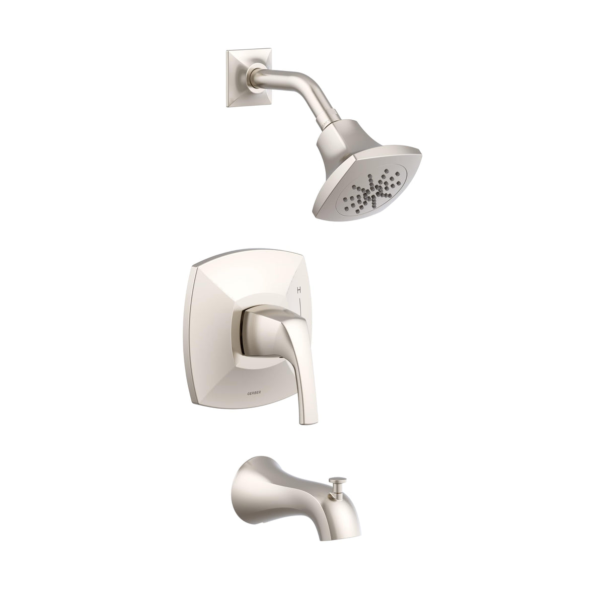 Gerber D501018BNTC Brushed Nickel Vaughn Tub & Shower Trim Kit, 1.75GPM