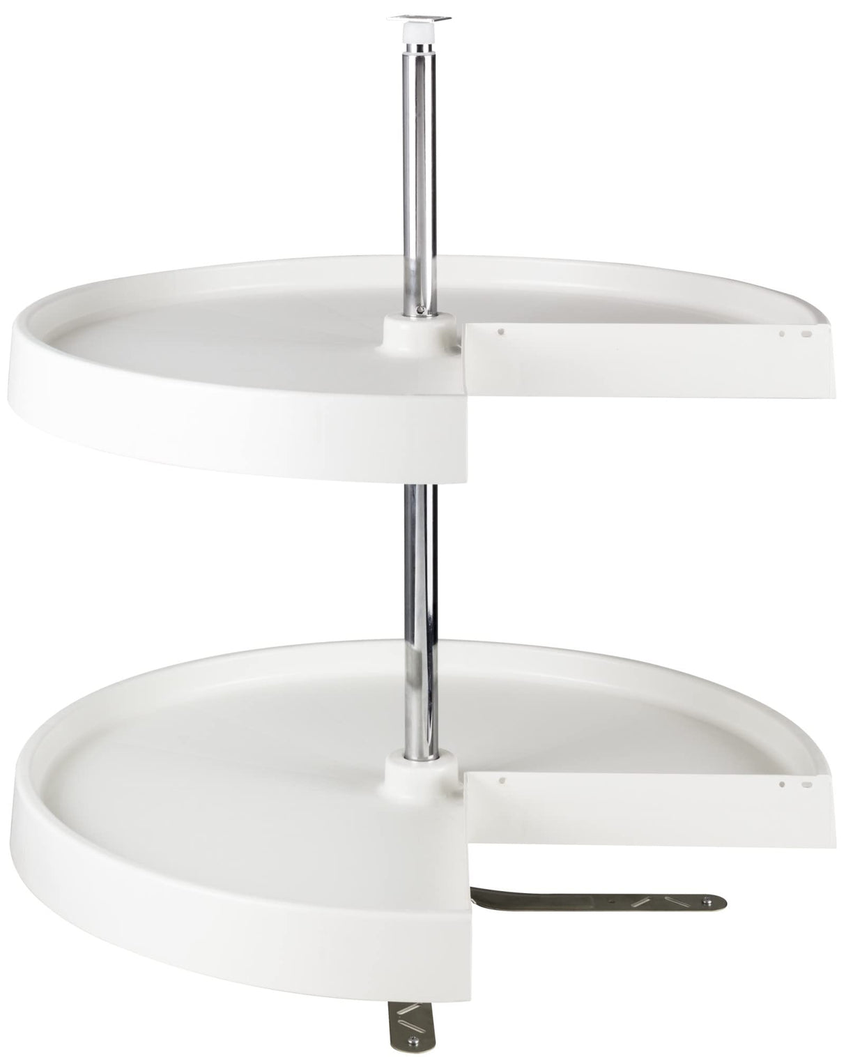 Hardware Resources PLSP24 24" Pie-Cut Two-Shelf Plastic Lazy Susan Set