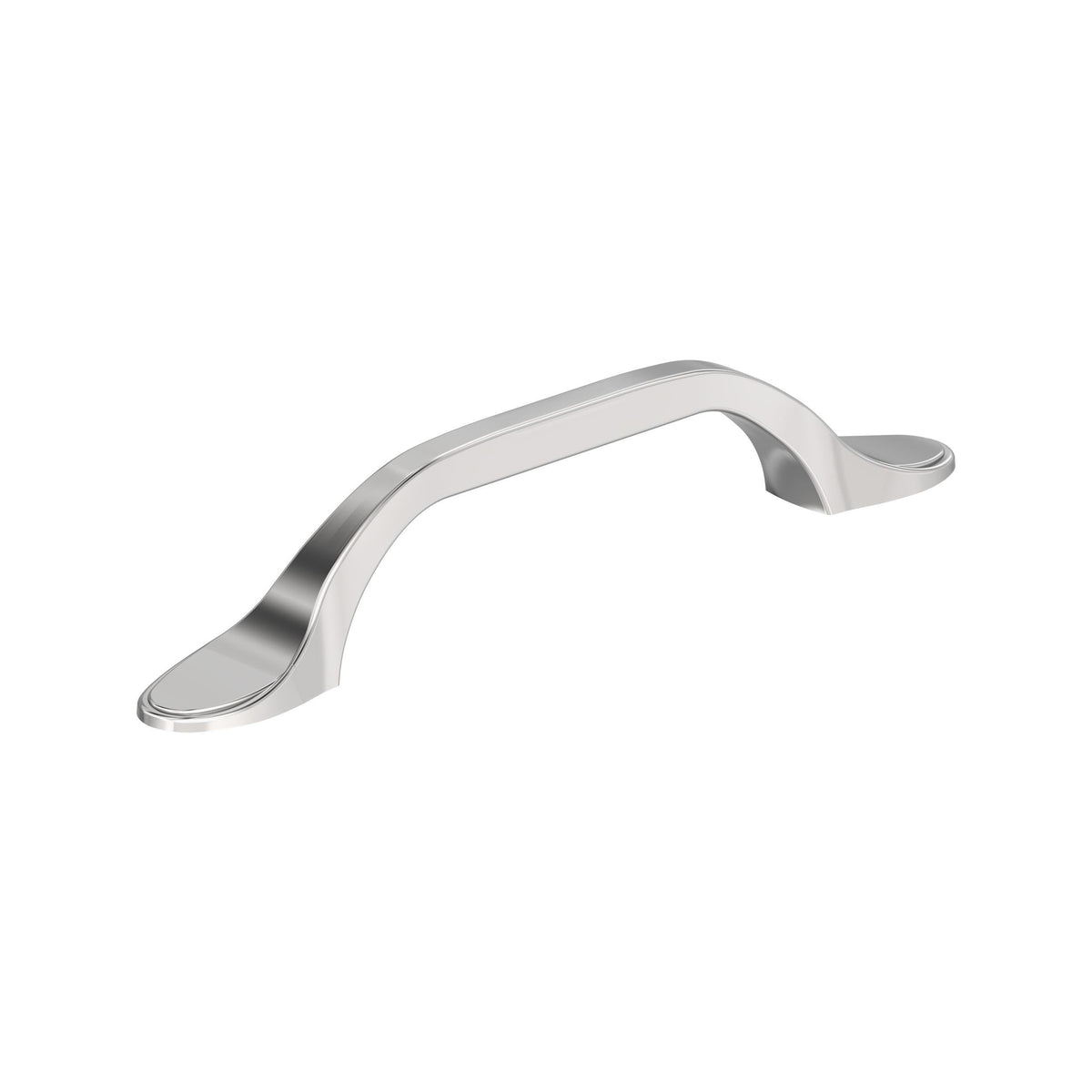 Amerock BP2193626 Polished Chrome Cabinet Pull 3-3/4 inch (96mm) Center-to-Center Cabinet Hardware Ravino Furniture Hardware Drawer Pull
