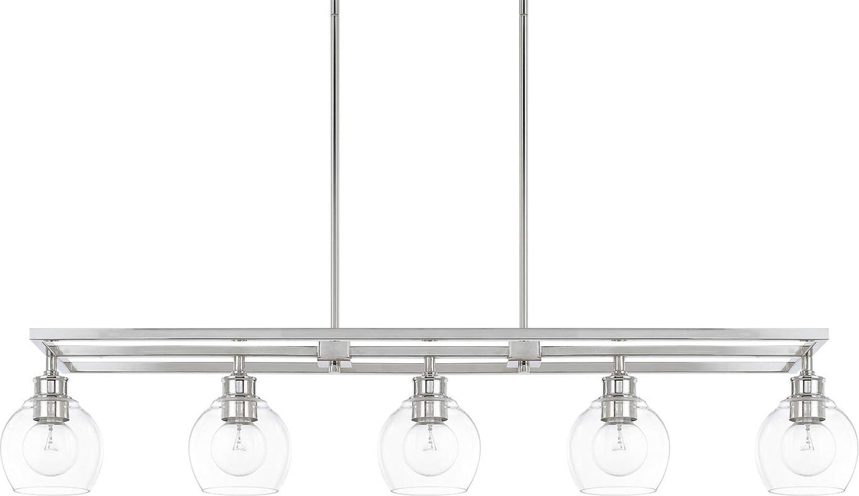 Capital Lighting 821151PN-426 Mid Century 5 Light Island Polished Nickel