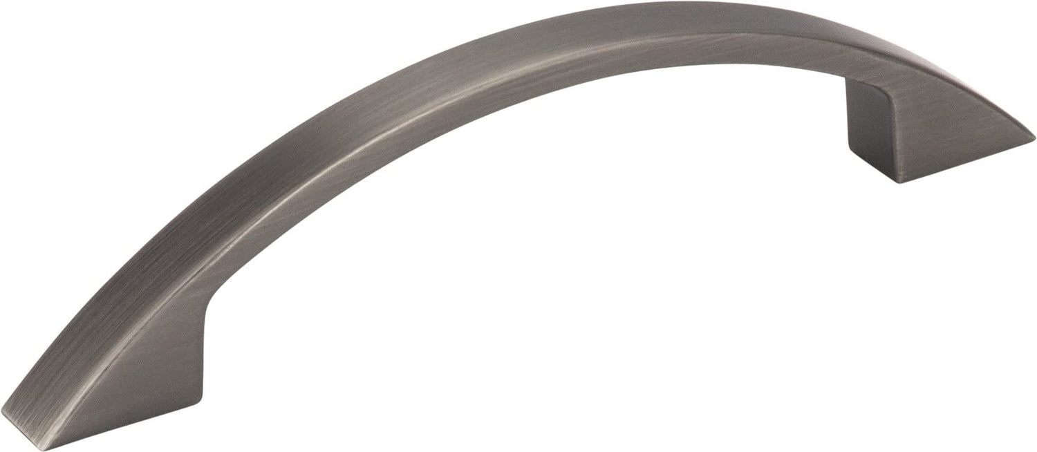 Elements 8004-BNBDL 96 mm Center-to-Center Brushed Pewter Arched Somerset Cabinet Pull
