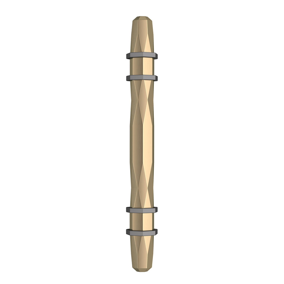 Amerock Cabinet Pull Golden Champagne/Black Chrome 3-3/4 inch (96 mm) Center-to-Center London 1 Pack Drawer Pull Drawer Handle Cabinet Hardware