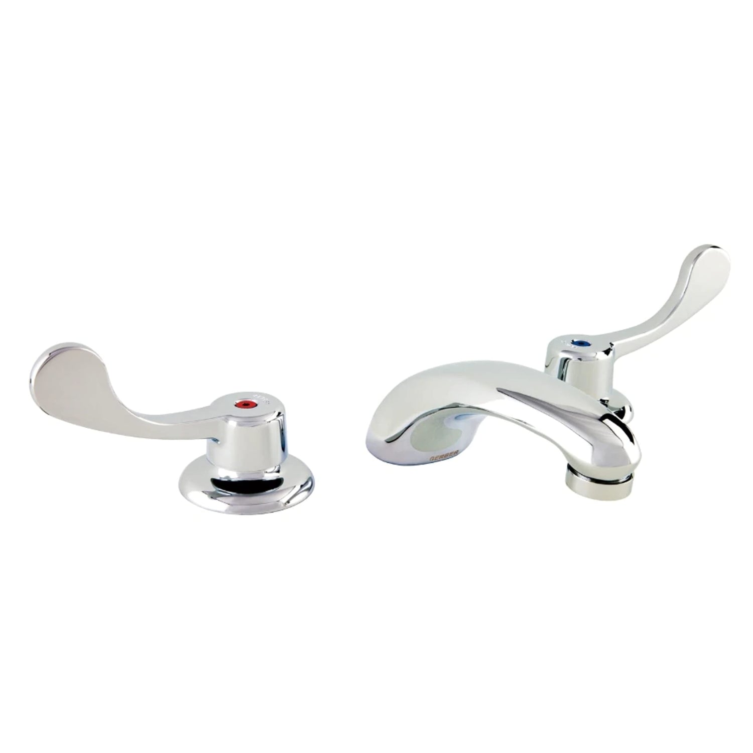 Gerber GC044154 Chrome Commercial Two Handle Widespread Lavatory Faucet W/ Wrist BL...