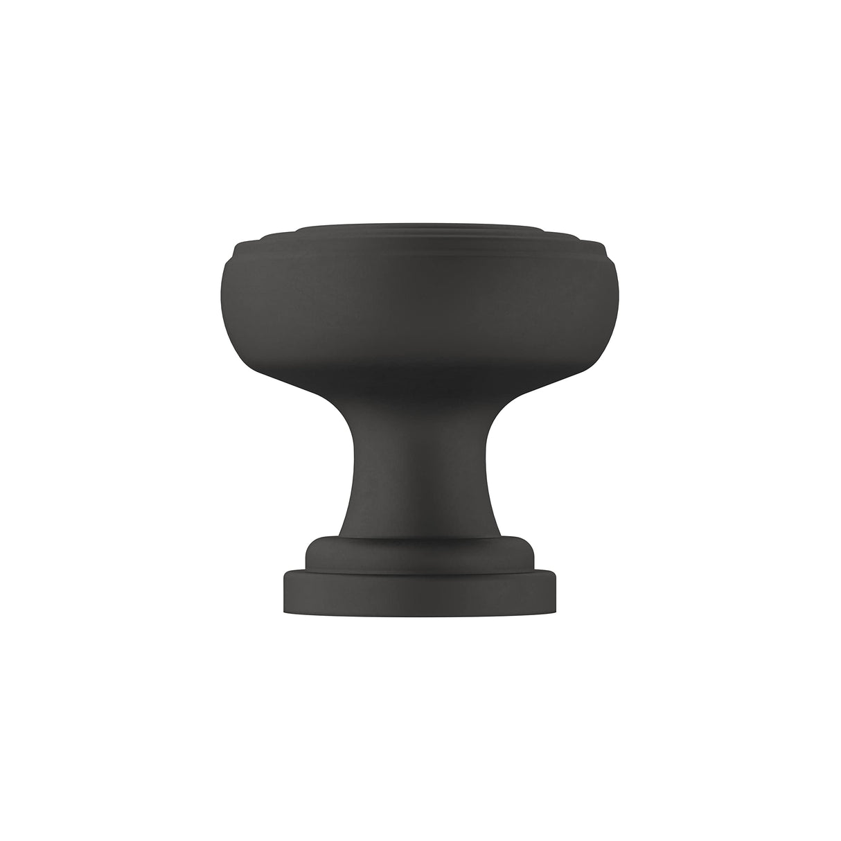 Amerock Cabinet Knob Matte Black 1-1/8 inch (29 mm) Diameter Ville 1 Pack Drawer Knob Cabinet Hardware