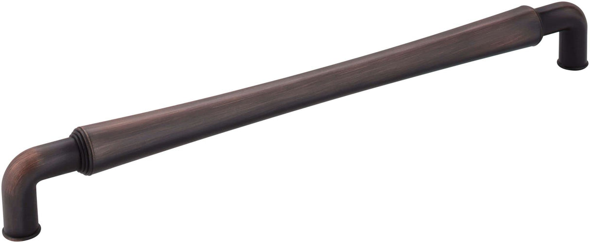 Jeffrey Alexander 537-12DBAC 12" Center-to-Center Brushed Oil Rubbed Bronze Barrel Bremen 2 Appliance Handle
