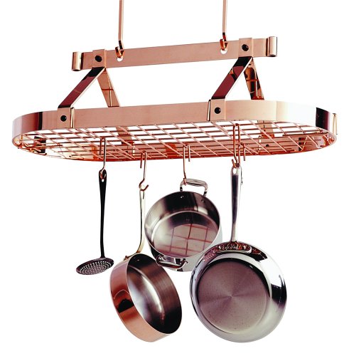 Enclume PR16BWG CP 36" Oval Ceiling Pot Rack w/ 18 Hooks CP