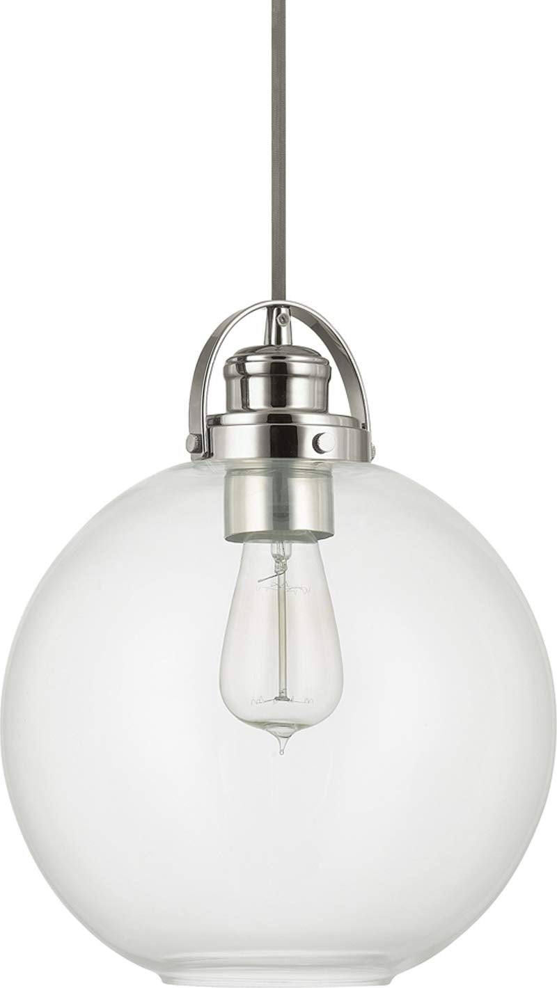 Capital Lighting 4641PN-136 Dean 1 Light Pendant Polished Nickel