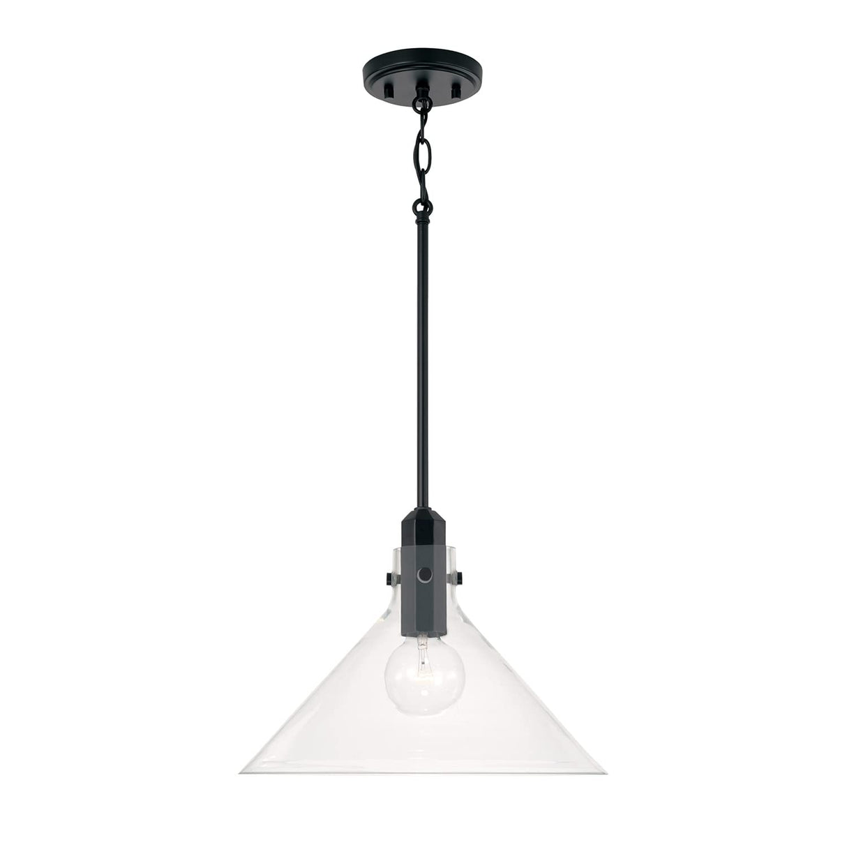Capital Lighting 345811MB Greer 1 Light Pendant Matte Black
