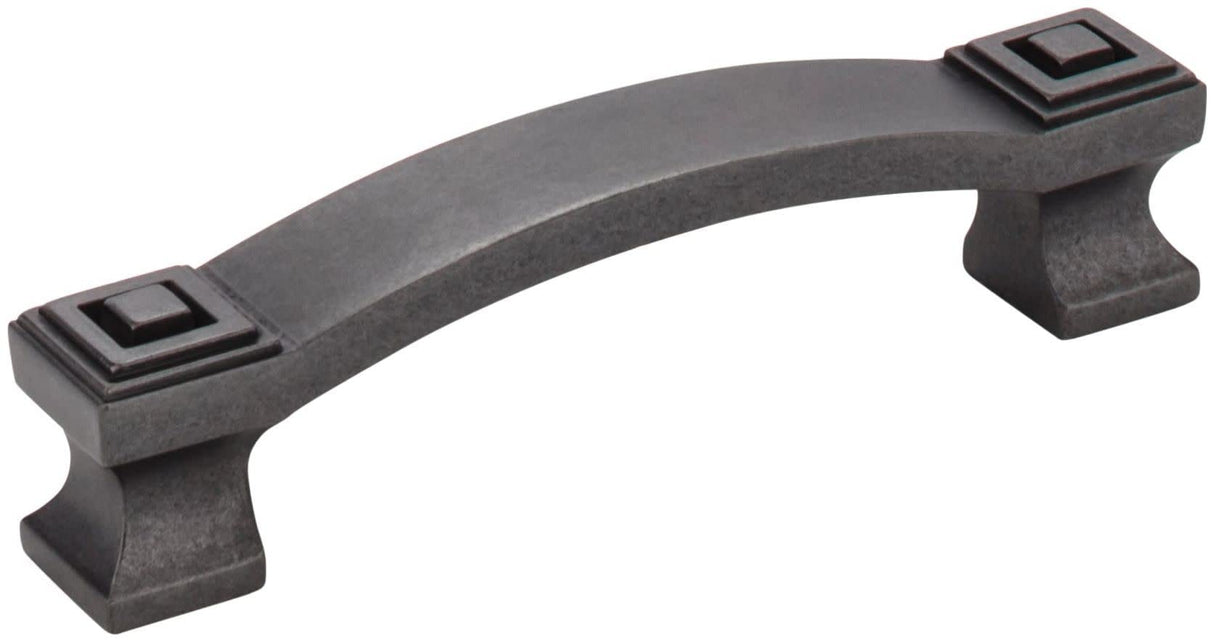Jeffrey Alexander 585-96DACM 96 mm Center-to-Center Gun Metal Square Delmar Cabinet Pull