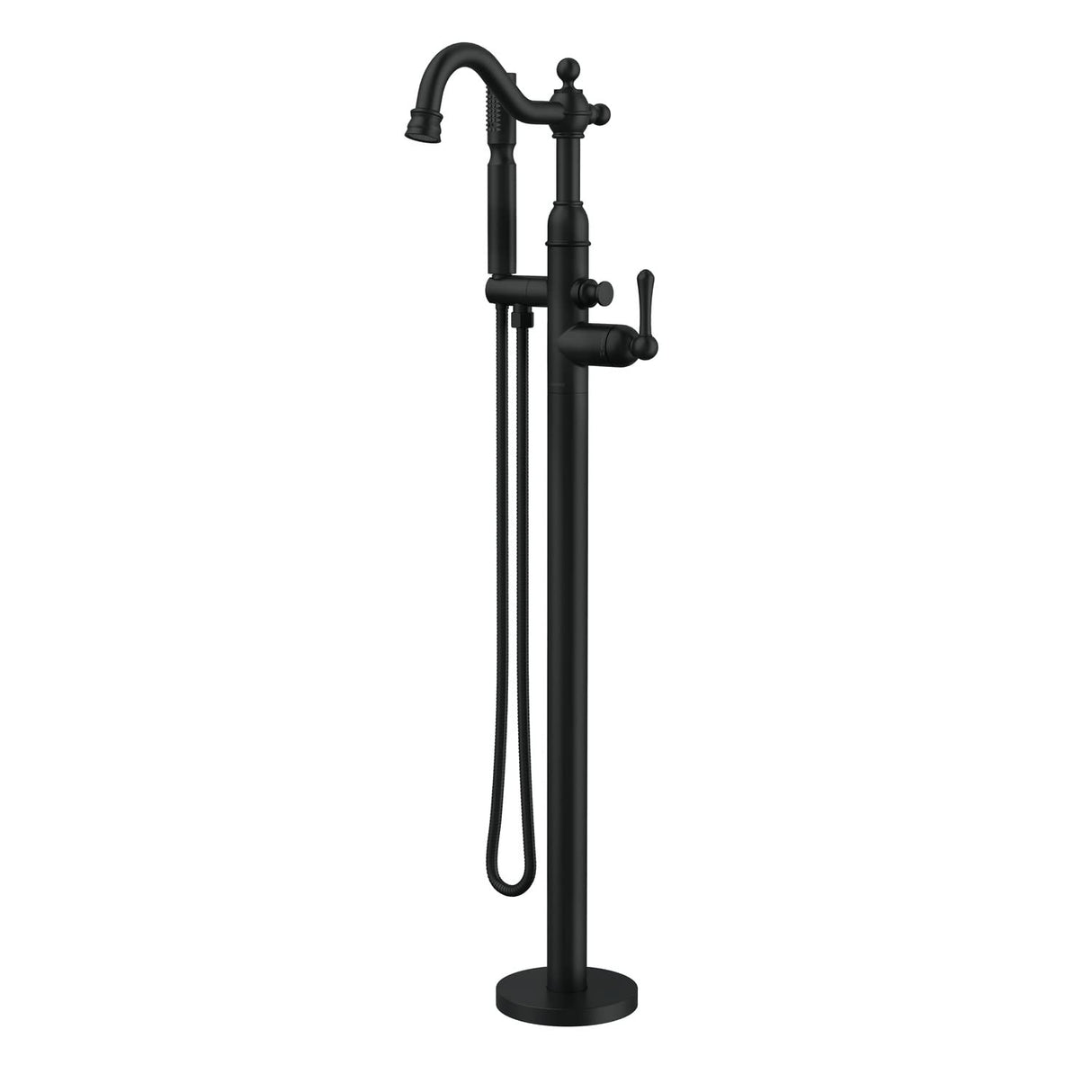 Gerber D300557BST Satin Black Traditional Floor Mount Tub Filler Trim Kit With HANDSH...