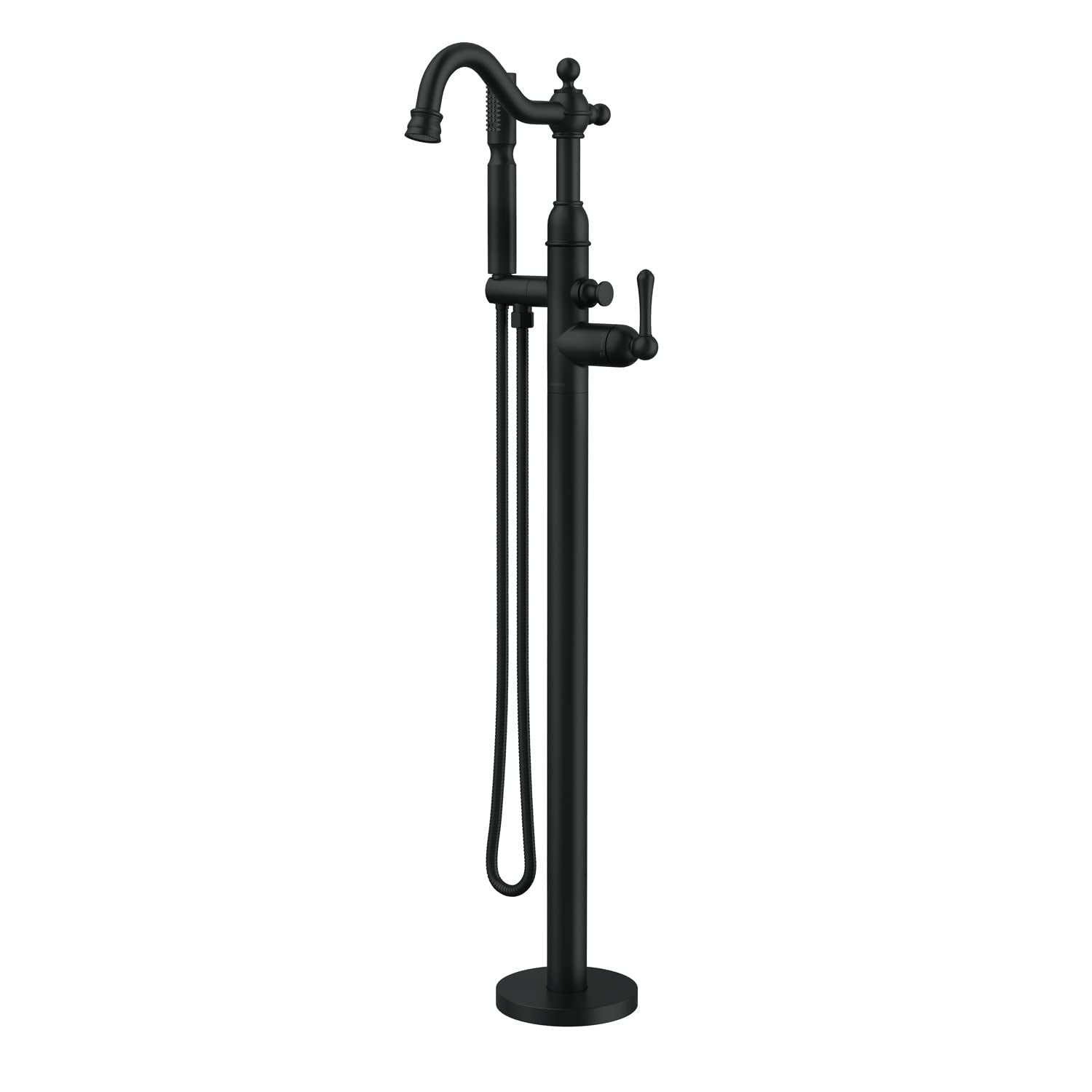 Gerber D300557BST Satin Black Traditional Floor Mount Tub Filler Trim Kit With HANDSH...