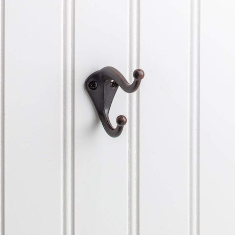 Elements YD10-231DBAC 2-5/16" Brushed Oil Rubbed Bronze Traditional Double Prong Ball End Wall Mounted Utility Hook