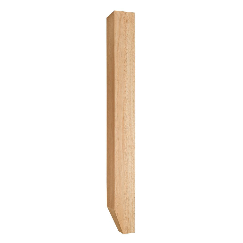 Hardware Resources P32RW 3-1/2" W x 3-1/2" D x 35-1/2" H Rubberwood Shaker Tapered Foot Post