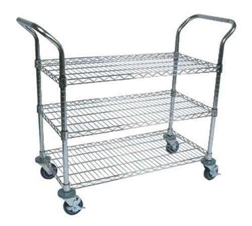 John Boos CWC-1836-3 Wire Business Cart, Chrome, 36" Length x 18" Width