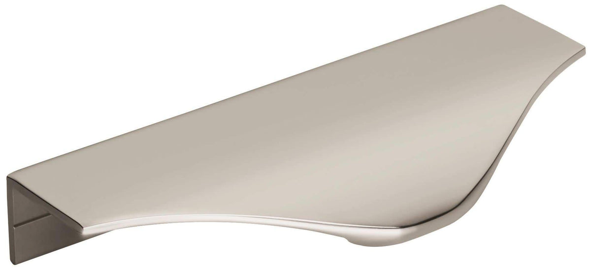 Amerock Cabinet Edge Pull Polished Nickel 4-3/16 inch (106 mm) Center to Center Aloft 1 Pack Drawer Pull Drawer Handle Cabinet Hardware