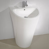 Fresca FVN5023WH Fresca Parma 24" White Pedestal Sink w/ Medicine Cabinet - Modern Bathroom Vanity
