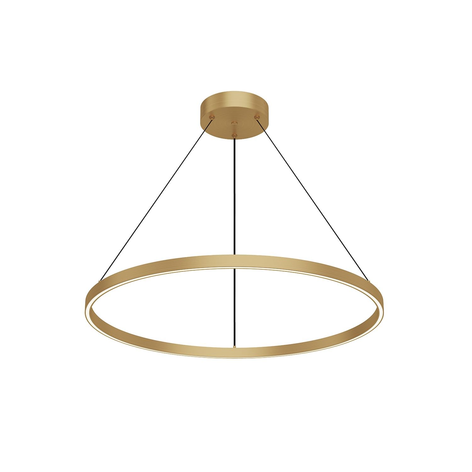 Kuzco PD87732-BG Cerchio 32" Pendant BG Aluminum Extrusion Up Down Duo Canopy 930 TRIAC 120 78W