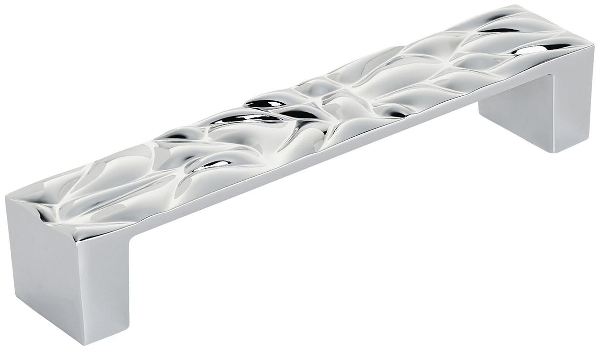 Amerock Cabinet Pull Polished Chrome 5-1/16 inch (128 mm) Center to Center Calathea 1 Pack Drawer Pull Drawer Handle Cabinet Hardware