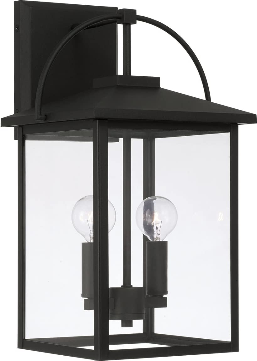 Capital Lighting 948021BK Bryson 2 Light Outdoor Wall Lantern Black