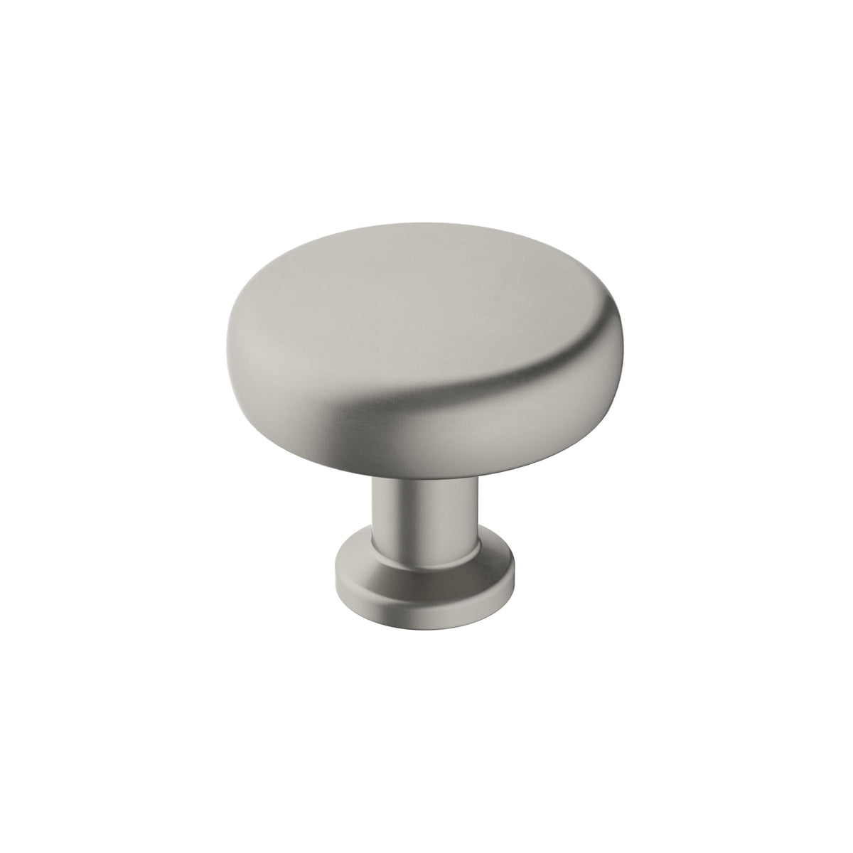 Amerock Cabinet Knob Satin Nickel 1-1/4 inch (32 mm) Diameter Factor 1 Pack Drawer Knob Cabinet Hardware