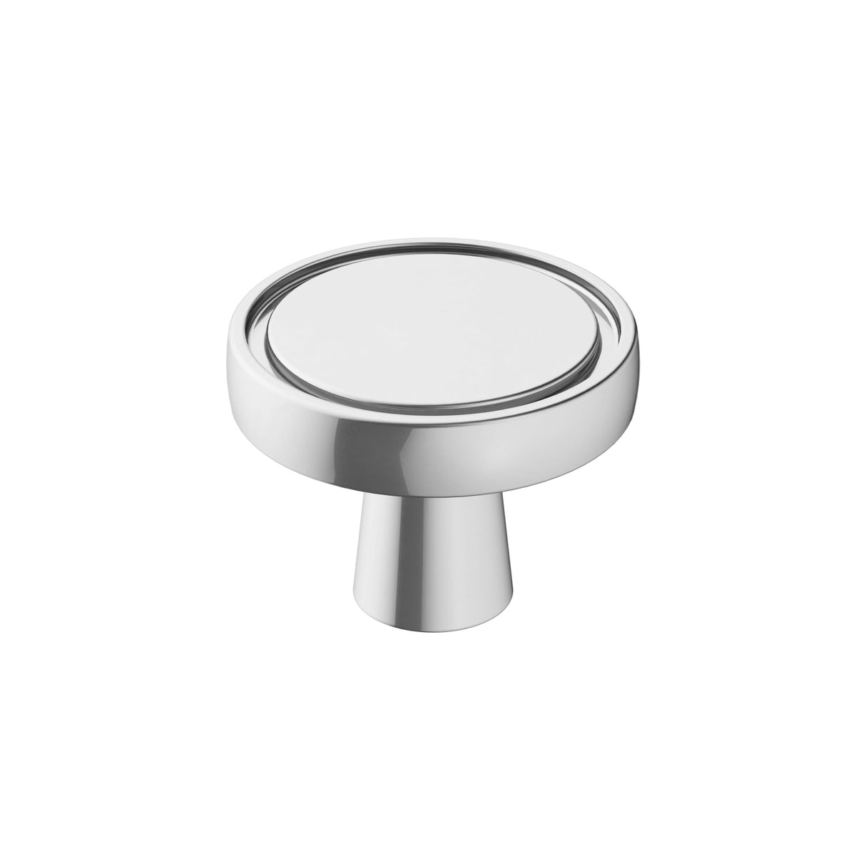 Amerock Cabinet Knob Polished Chrome 1-3/8 inch (35 mm) Diameter Destine 1 Pack Drawer Knob Cabinet Hardware
