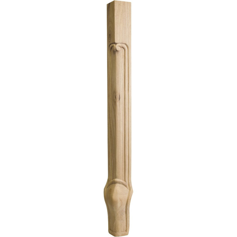 Hardware Resources CL-2CH 2-3/4" W x 2-3/4" D x 35-1/4" H Cherry Queen Anne Corner Leg