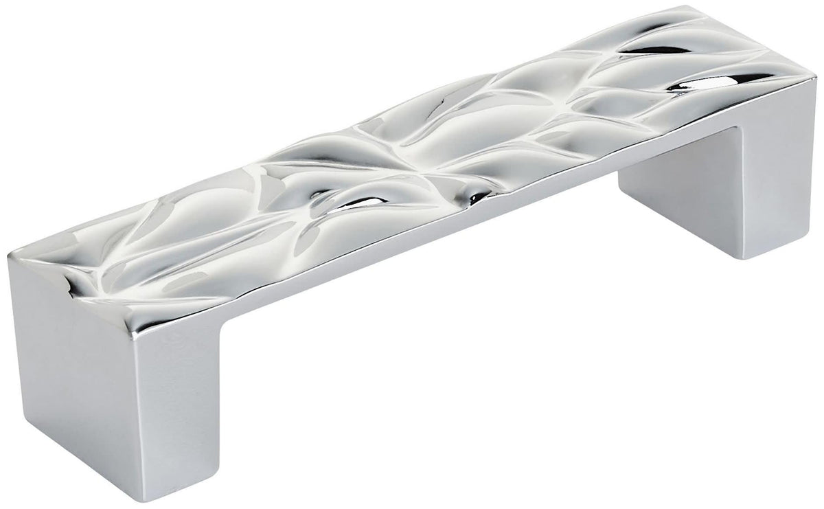 Amerock Cabinet Pull Polished Chrome 3-3/4 inch (96 mm) Center to Center Calathea 1 Pack Drawer Pull Drawer Handle Cabinet Hardware