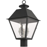 Livex Lighting 27219-04 Wentworth Collection 3 Light Outdoor Post Top Lantern, Black